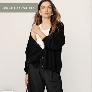 JENNI KAYNE Charcoal Gray CASHMERE Cocoon Cardigan Sweater XXL